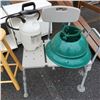 Image 2 : BATH ASSIST CHAIR WITH STOOL, SPRAYER AND STAND