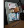 Image 1 : AQUA BLOCKS 10 X 10 INCH PRINTED BRICK BASE PLATES, LIGHT UP MIRROR AND PLASTIC ROLLS