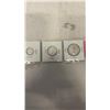 Image 2 : 3- 1956 CANADIAN COINS 50 CENT 25 CENT 10 CENT  ALL .800 SILVER