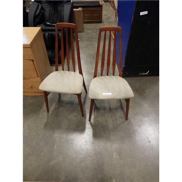 2 DANISH TEAK CHAIRS MADE BY KOEFOEDS HORNSLET