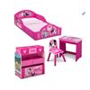 Image 1 : OPEN BOX DISNEY JUNIOR MINNIE MOUSE 4 PIECE ROOM IN A BOX - ASSEMBLED ONCE - RETAIL $299