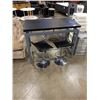 Image 1 : BAR TABLE AND 2 GAS LIFT BAR STOOLS