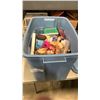 Image 1 : TOTE OF BARBIES, ESTATE GOODS, ART SUPPLIES