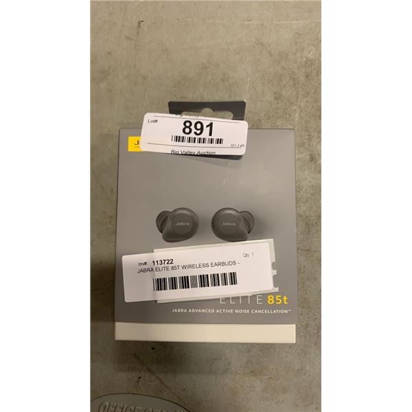 JABRA ELITE 85T WIRELESS EARBUDS - TESTED WORKING, INCLUDES CHARGER AND EAR TIPS, RETAIL $299