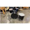 Image 1 : DRUM SET - INCLUDES BASS DRUM, 3 TOMS, CYMBAL ON STAND, HIHAT CYMBAL WITH STAND, SNARE STAND AND DRU