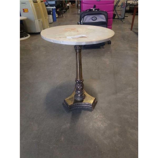STONE TOP SIDE TABLE