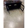 Image 2 : BLACK GLASS DOOR TV STAND