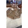 Image 2 : 2 LEADED GLASS LAMP SHADES