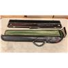 Image 2 : 3 POOL CUES ALL IN CASES ONE IS METAL HANDLE