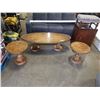 Image 1 : ORNATE 3 PIECE COFFEE AND ENDTABLE SET