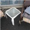Image 3 : 2 WICKER CHAIRS 2 GLASSTOP SIDE TABLES AND CUSHIONS