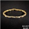 Image 1 : 9.6 DWT 14 KT Gold w/ Diamond Bracelet