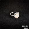 Image 1 : 1.3 DWT 14 KT Wht Gold w/ Dia & Pearl Ring Sz:6.25
