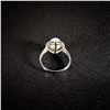 Image 2 : 1.3 DWT 14 KT Wht Gold w/ Dia & Pearl Ring Sz:6.25