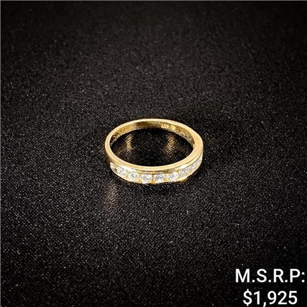 1.3 DWT 14 KT Gold w/ Diamond Ring Sz: 5.5
