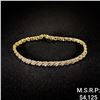 Image 1 : 5.6 DWT 14 KT Gold w/ Diamond Bracelet