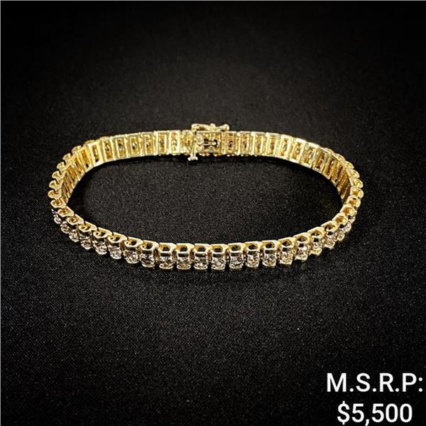 11.3 DWT 10 KT Gold w/ Diamond Bracelet