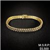 Image 1 : 11.3 DWT 10 KT Gold w/ Diamond Bracelet
