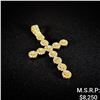 Image 1 : 5.8 DWT 14 KT Gold Cross Pendant w/ Diamond