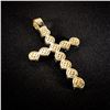Image 3 : 5.8 DWT 14 KT Gold Cross Pendant w/ Diamond
