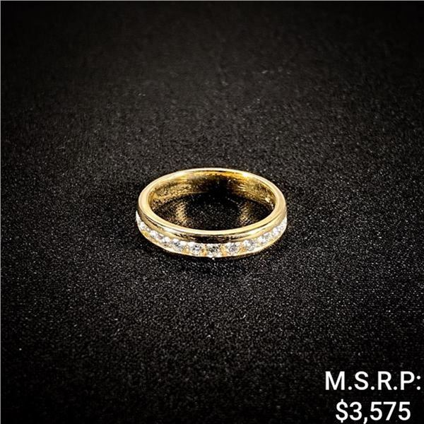 2.2 DWT 14 KT Gold w/ Diamond Ring Sz: 5