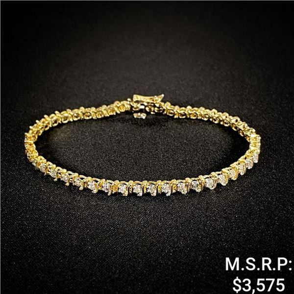 4.3 DWT 14 KT Gold w/ Diamond Bracelet