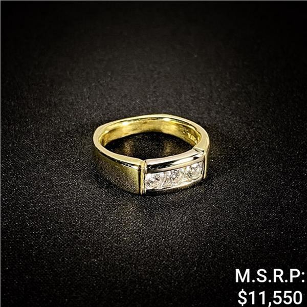 8.2 DWT 18 KT Gold w/ Diamond Ring Sz: 9
