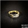 Image 1 : 8.2 DWT 18 KT Gold w/ Diamond Ring Sz: 9
