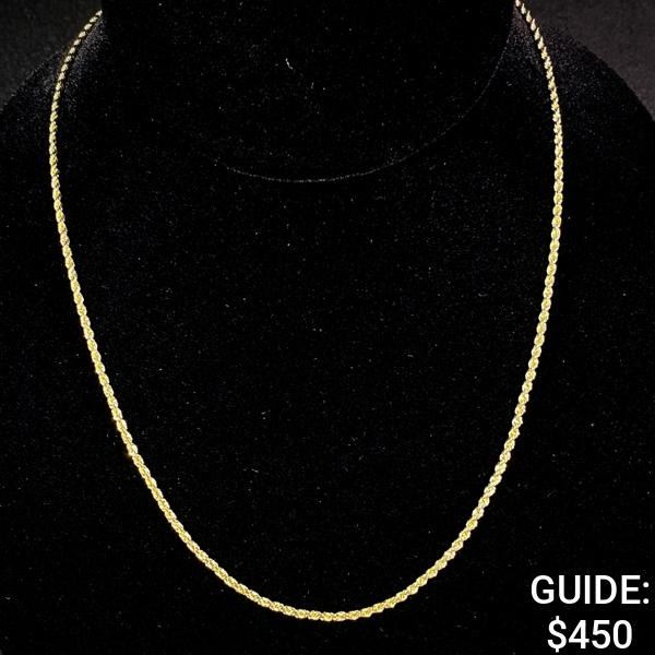 4 G 14 KT 18" Gold Necklace