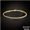 Image 1 : 5.7 DWT 14 KT Gold w/ Diamond Bracelet