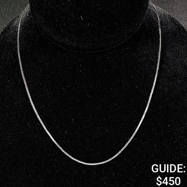 4 G 14 KT 16" White Gold Necklace