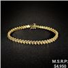 Image 1 : 6.4 DWT 14 KT Gold w/ Diamond Bracelet