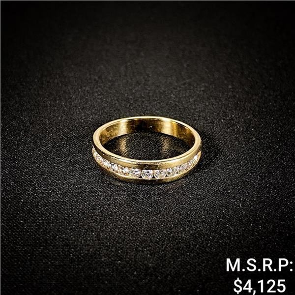 2.3 DWT 14 KT Gold w/ Diamond Ring Sz: 7.5