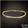 Image 1 : 6.5 DWT 14 KT Gold w/ Diamond Bracelet
