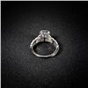 Image 2 : 2.8 DWT 14 KT Wht Gold w/ Diamond Ring Sz:6.5