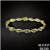 Image 1 : 10.8 DWT 14 KT Gold w/ Diamond Bracelet