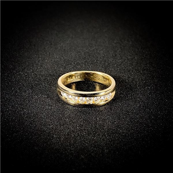3.4 DWT 14 KT Gold w/ Diamond Ring Sz: 6.5