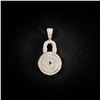 Image 1 : 4.3 DWT 10 KT Gold Lock Pendant w/ Diamond