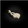Image 3 : 4.3 DWT 10 KT Gold Lock Pendant w/ Diamond