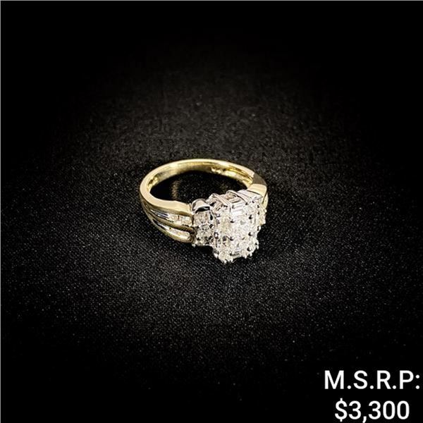 3.3 DWT 14 KT Gold w/ Diamond Ring Sz: 6.5