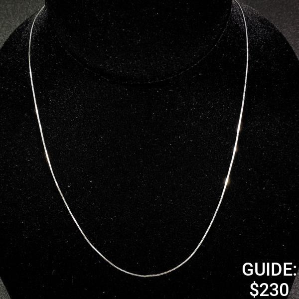 2 G 14 KT 19" White Gold Necklace