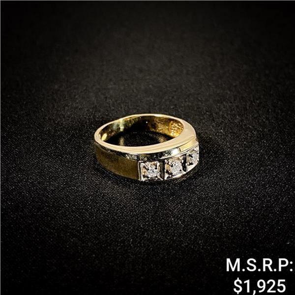 2.9 DWT 14 KT Gold w/ Diamond Ring Sz: 7.5