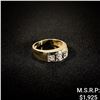 Image 1 : 2.9 DWT 14 KT Gold w/ Diamond Ring Sz: 7.5