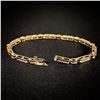 Image 2 : 7.6 DWT 14 KT Gold w/ Diamond Bracelet