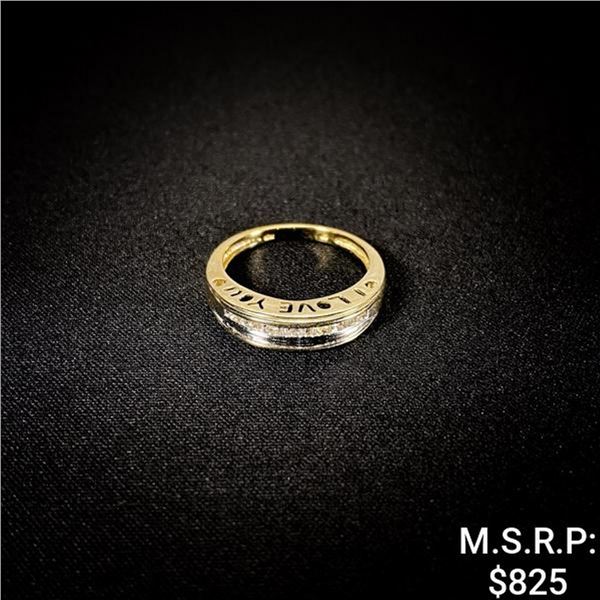 1.5 DWT 10 KT Gold w/ Diamond Ring Sz: 6.5