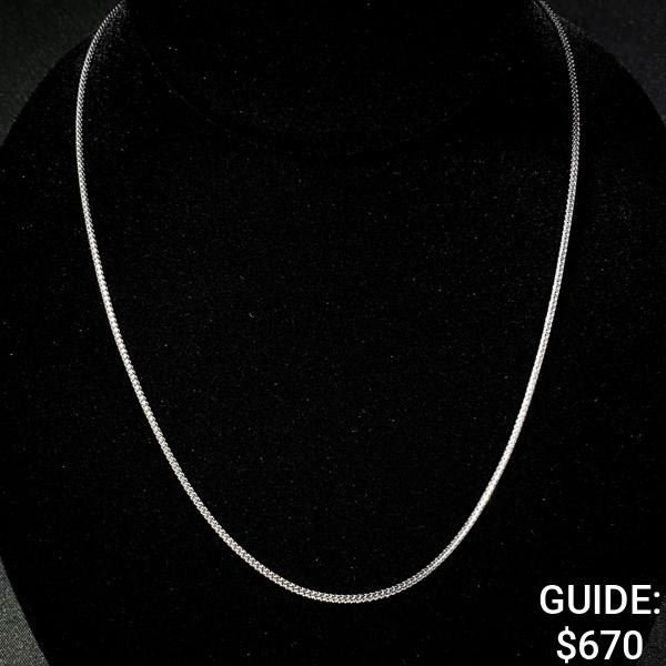 6 G 14 KT 20" White Gold Necklace