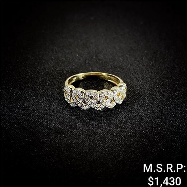 2.3 DWT 14 KT Gold w/ Diamond Ring Sz: 7.5