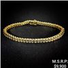Image 1 : 12.1 DWT 14 KT Gold w/ Diamond Bracelet