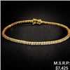 Image 1 : 6.5 DWT 14 KT Gold w/ Diamond Bracelet