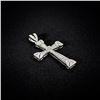 Image 3 : 2.2 DWT 14 KT Wht Gold Cross Pendant w/ Diamond